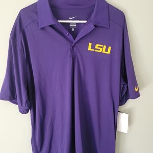 Nike Men's Purple LSU Polo Shirt